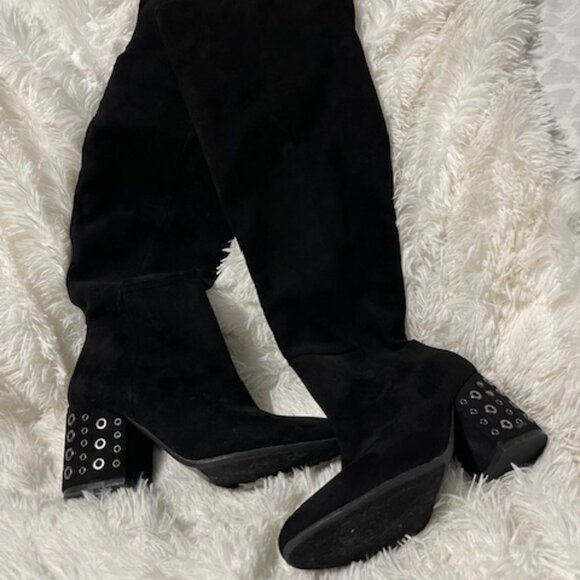 Sbicca Vintage Collection Black Suede Boots Black Size 61/2 - Picture 7 of 8